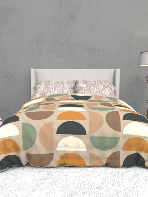 The White Moss Soft Cotton Ida Double Bedsheet With 2 Pillow Covers
